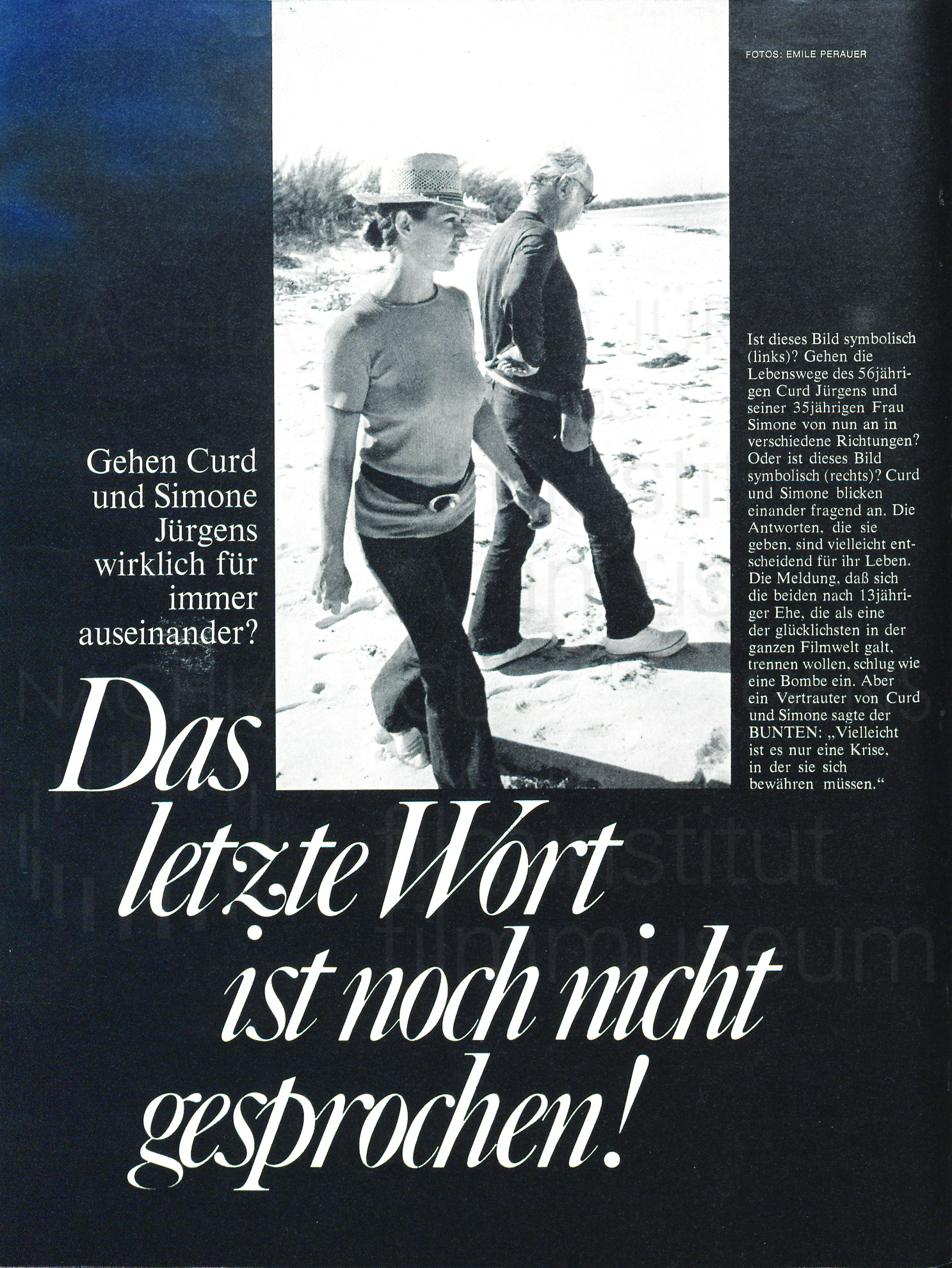 BUNTE: "Das letzte Wort ist noch nicht gesprochen!", 1971