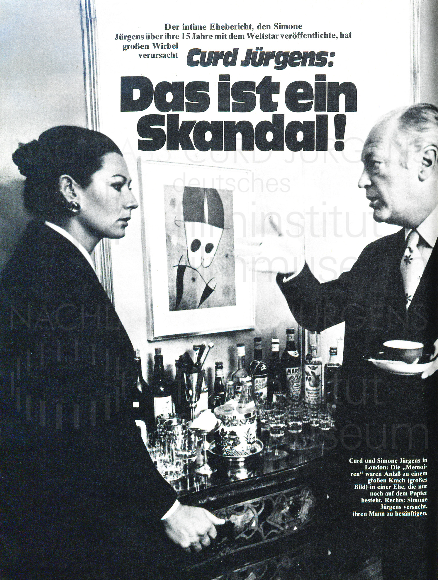 BUNTE: "Curd Jürgens: Das ist ein Skandal!", 24.1.1974