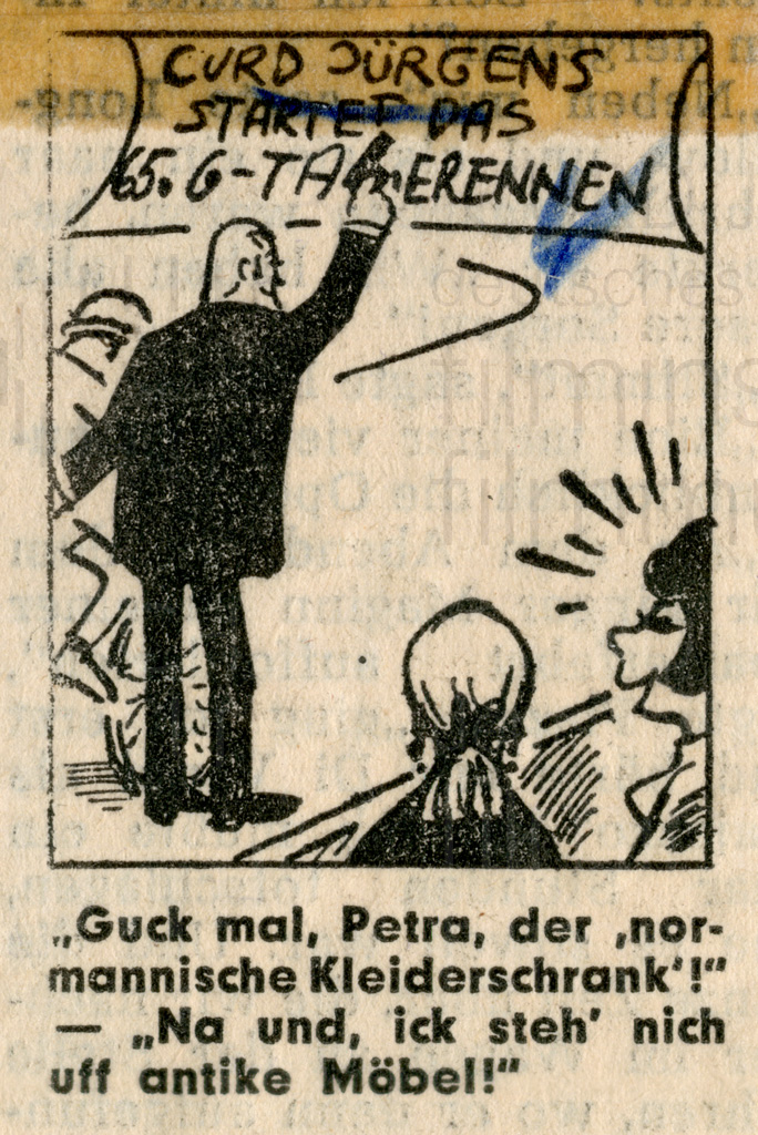 Curd-Jürgens-Karikatur, dt., 1970