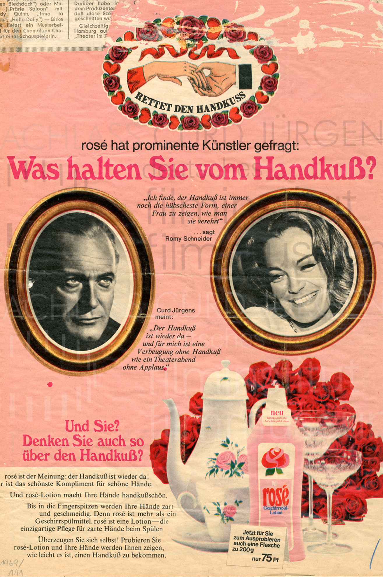 Werbung für die rosé-Lotion, 1969