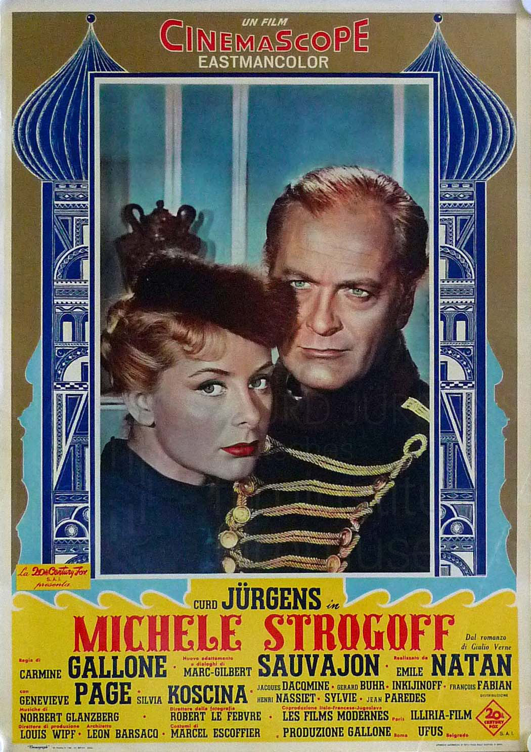 MICHEL STROGOFF (1956) ital. Plakat