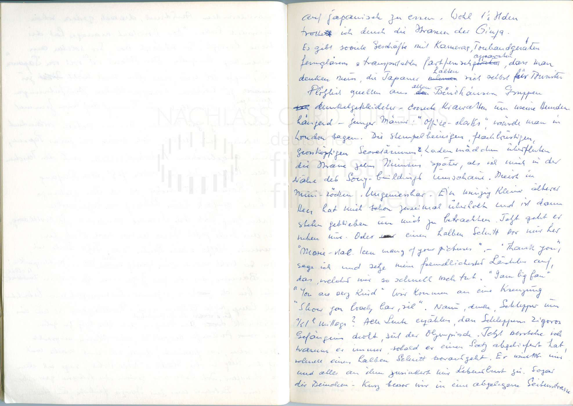 Tagebuch "Nachhilfestunden in Heimweh", 1972