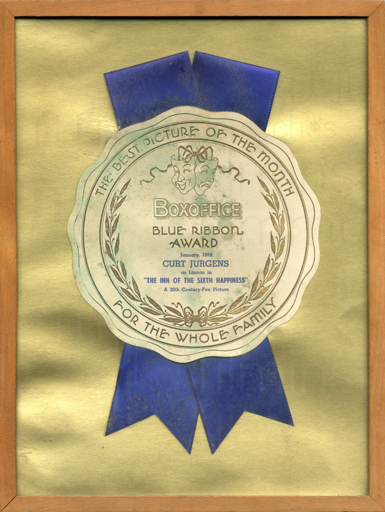 THE INN OF THE SIXTH HAPPINESS (1958) Blue Ribbon Award