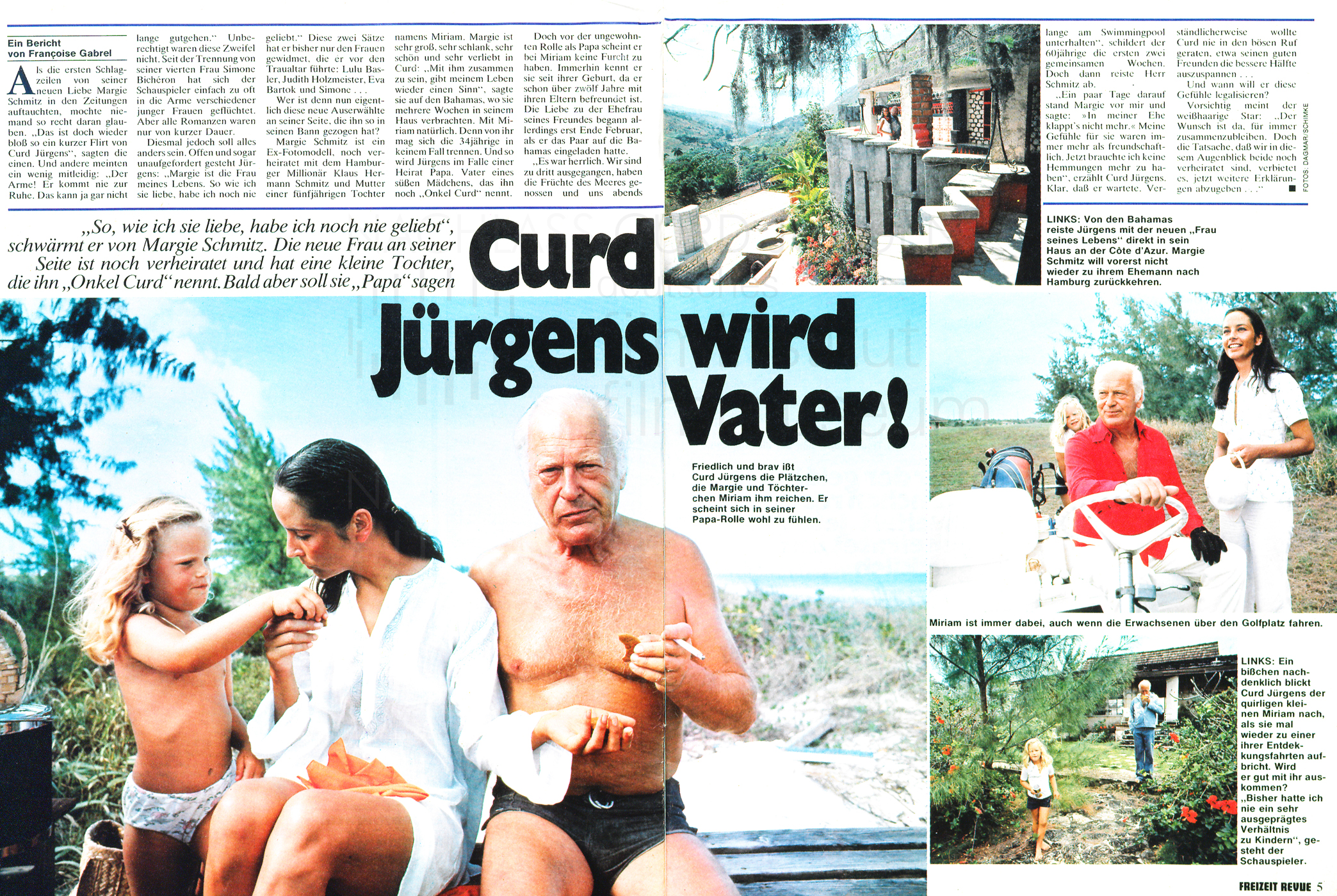 Freizeitrevue: „Curd Jurgens wird Vater!“, Nr. 25, 1976