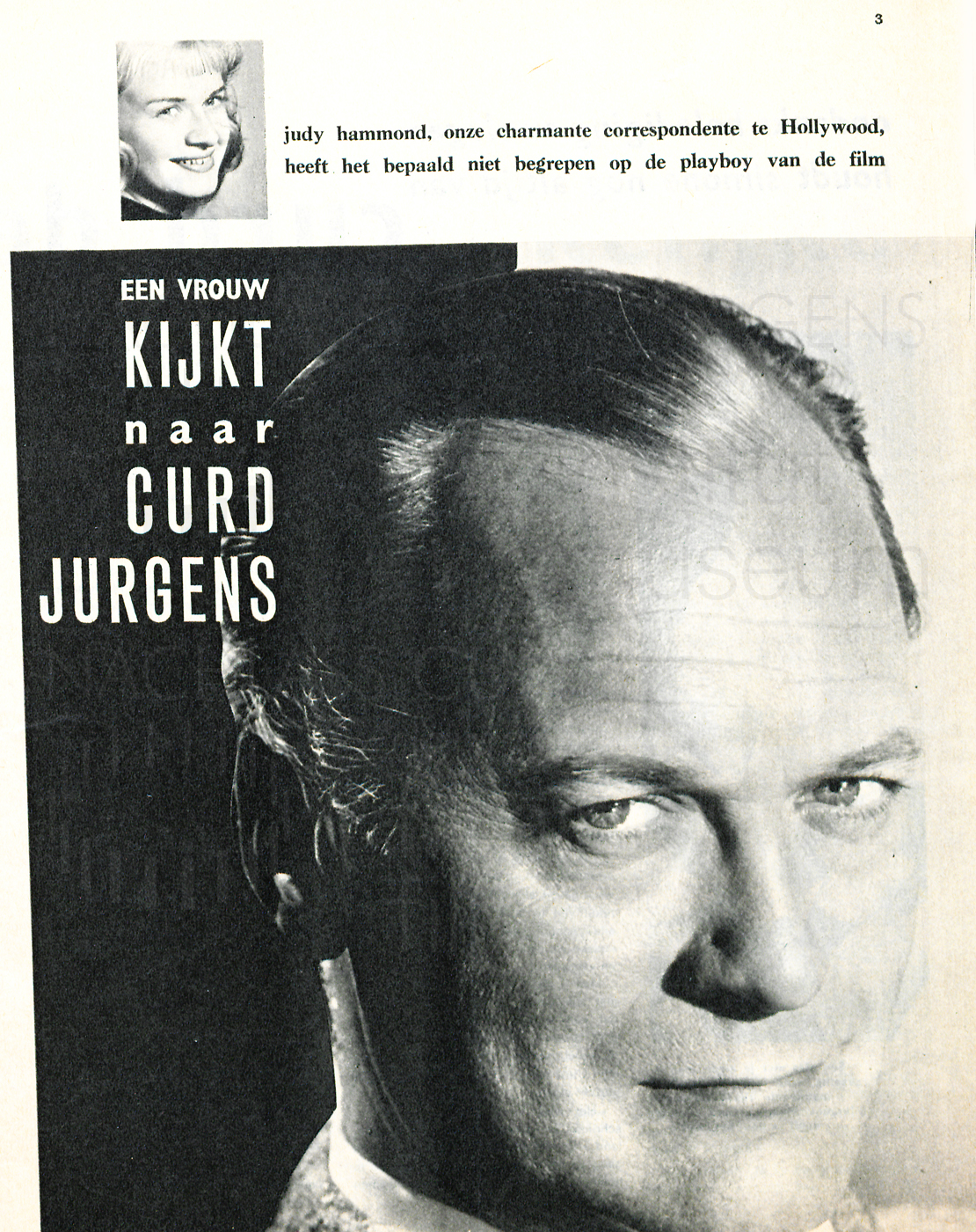 Piccolo: "Een vrouw kijkt naar Curd Jurgens“, Nr. 710, 1962