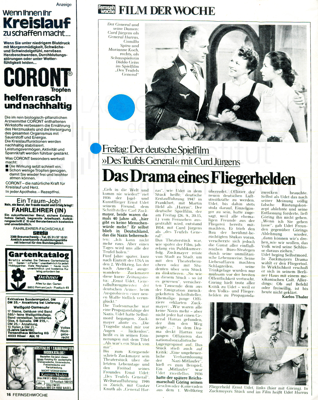 Telestar:"Das Drama eines Fliegerhelden", Nr. 38, 20.9-26.9.1975