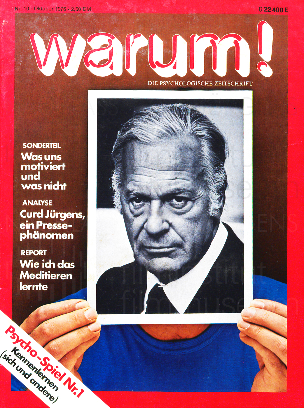 Warum!: "Curd Jürgens, ein Pressephänomen", N. 10, Oktober 1976