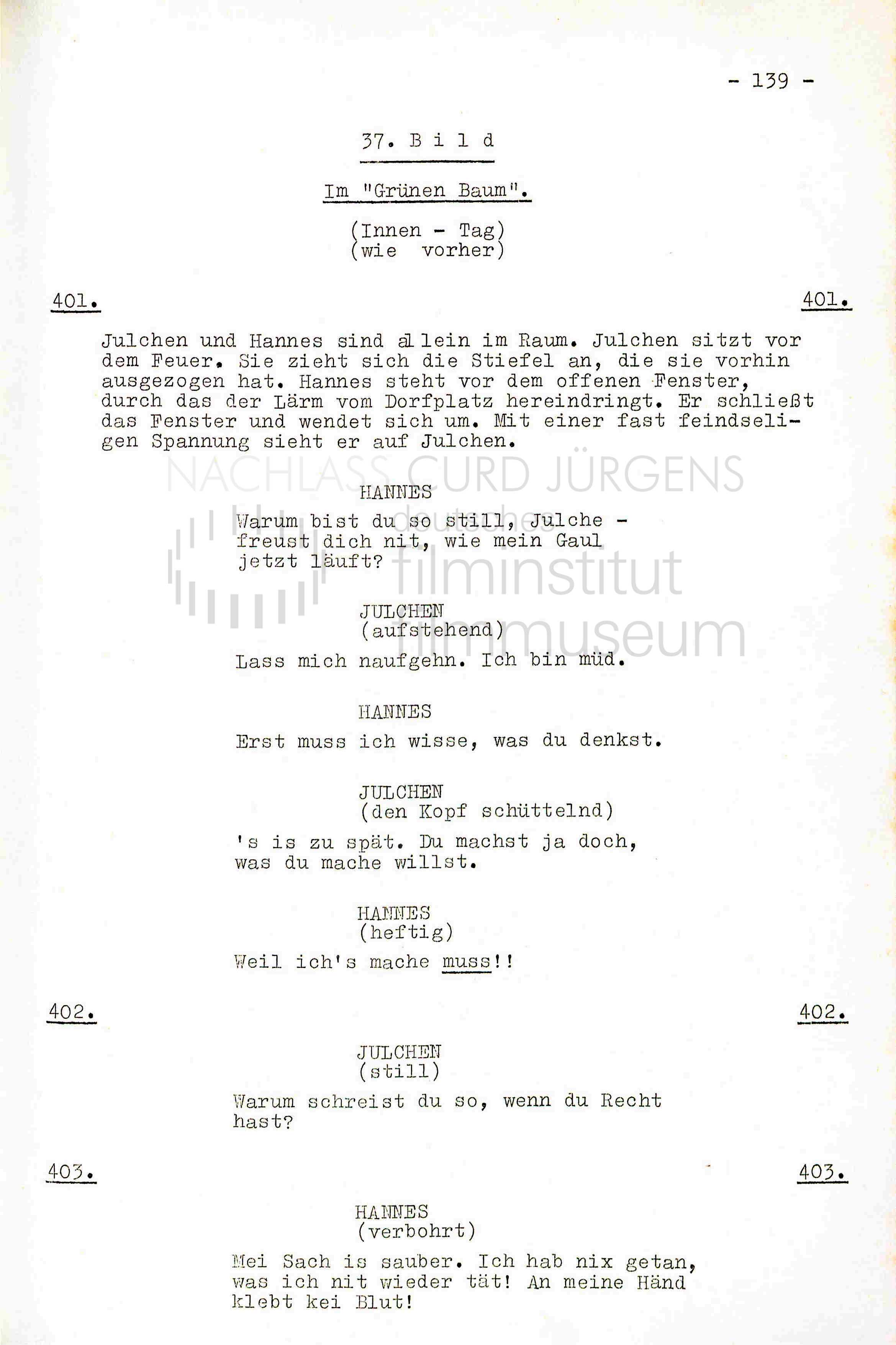DER SCHINDERHANNES (1958) Drehbuch (Auszug) 2