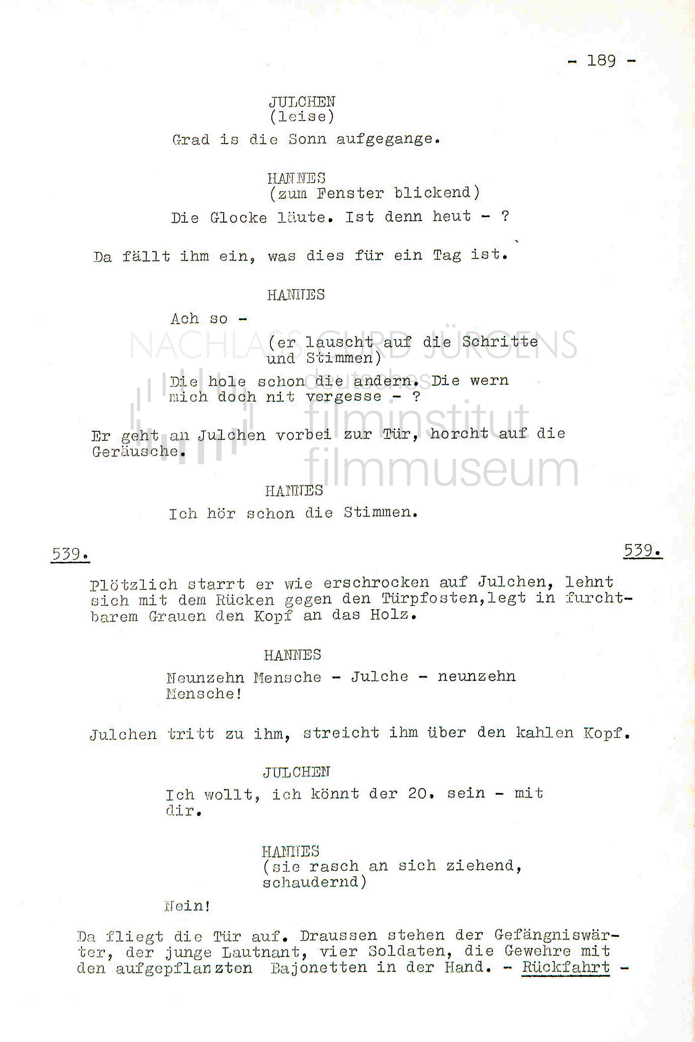 DER SCHINDERHANNES (1958) Drehbuch (Auszug) 3