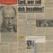 Welt am Sonnabend: "Curd, wer soll dich bezahlen?", 12.10.1957