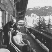 PR-Foto, Curd und Margie, Gstaad, 1976