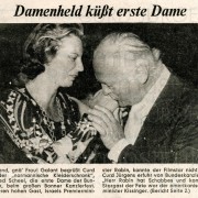 Welt am Sonntag: "Damenheld küßt erste Dame", 13.7.1975