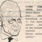 Curd-Jürgens-Karikatur, dt., 1977