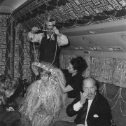 "Boeing-Party" auf dem Flug nach München zum Bal paré, 1963