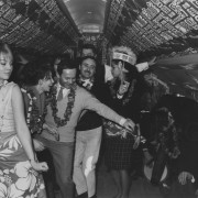 "Boeing-Party" auf dem Flug nach München zum Bal paré, 1963