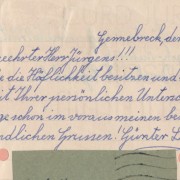 Fanpost an Curd Jürgens. Gennebreck, 22.6.1957