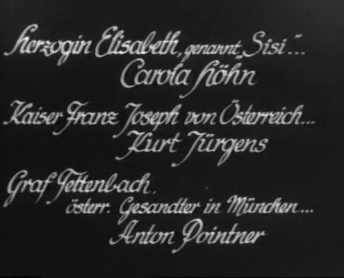 KÖNIGSWALZER (1935) Erste Nennung in einem Filmvorspann, noch in falscher Schreibweise ("Kurt")