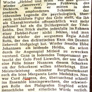 Wiener Mittag: "Genoveva im Burgtheater", 4.6.1941
