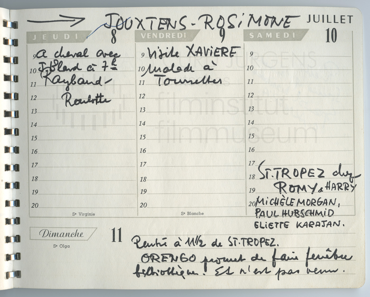Terminkalender 8.7.-10.7.1965