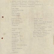 Gästeliste einer Dinnerparty am 7.5.1957 in Cap Ferrat