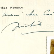 Grußkarte von Michèle Morgan